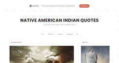 Desktop Screenshot of nativeamericanindianquotes.com