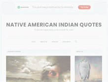 Tablet Screenshot of nativeamericanindianquotes.com